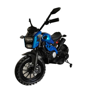12V Ride On Motorcycle with Training Wheels, Electric Dirt Bike with Hand Racing Foot Brake, PU Seat, MP3, USB, Birthday Gifts