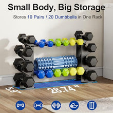Load image into Gallery viewer, 4-Tier Dumbbell Rack Stand for Home Gym: Rack Only Holder for Dumbbells
