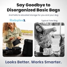 Load image into Gallery viewer, Rubyloo Puffer Dog Travel Bag for Dog Moms, Diaper Bag with Travel Bowls
