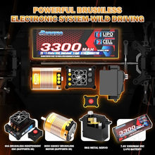 Load image into Gallery viewer, Fast Brushless RC Cars for Adults, Max 75mph Hobby Electric On-Road RTR with 9KG Metal Servo, Cyan
