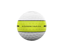 Load image into Gallery viewer, Callaway Golf Chrome Tour X 2026 Golf Balls(360 Yellow Stripe,One Dozen)
