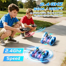Load image into Gallery viewer, Zalneo Remote Control Stunt Car 4WD 360° Flip Double‑Sided RC Cars, LED Light Bar, USB‑C
