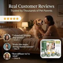 Load image into Gallery viewer, 8-in-1 Calming Diffuser for Dog – Pheromone-Based Dog Anxiety Relief, 2 Plug-Ins &amp; 6 Refills for 180-Day Stress Support – Helps Promote Calm Behavior, Safe &amp; Non-Toxic, Anxiety Relief for Dogs
