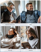 Load image into Gallery viewer, Qwnccet Heated Neck Brace Cervical Collar - Neck Support Brace with Heating Pad, Soft Foam Wraps Keep Vertebrae Stable and Aligned for Relief of Cervical Spine Pressure for Women &amp; Men Black (L Size)
