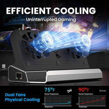 Load image into Gallery viewer, Docking Station for Steam Deck ROG Ally with Dual Cooling Fans, 10-IN-1 Stream Deck Dock with 4K@60Hz, 1000Mbps Gigabit Ethernet, 5USB Ports and 100W Charging Port for Steam Deck OLED/Switch/Legion Go
