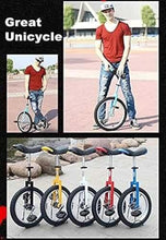 Load image into Gallery viewer, 20 Inch Wheel Unicycle, Adult Unicycle, Balance Exercise Fun Bike, Fitness Scooter, Adjustable Seat, Load 150kg/330lbs (Blue,20 inch)
