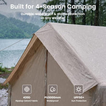 Load image into Gallery viewer, ABORON 8-10 Person Inflatable Camping Tent, 2-Room Glamping Tent with Pump

