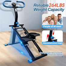 Load image into Gallery viewer, Stair Stepper for Home Gym, Foldable Vertical Climber Workout Machine, Full Body Cardio Machine with Adjustable Handles, LCD Monitor (Black)
