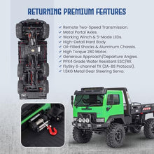 Load image into Gallery viewer, HOBBYPLUS ARKTOS 6x6 V1.5 CR18P Rock Crawler RTR All Terrain - Remote Control Car, Rock Crawler 1/18 Scale 6WD 2 Speed Transmission Off Road for Adults, RC Hobbyists (Green)
