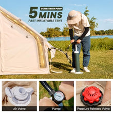 Load image into Gallery viewer, Inflatable Camping Tent |Blow up Tent| Inflatable Hot Tent with Stove Jack
