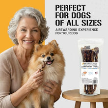 Load image into Gallery viewer, Dog Chits Lamb Esophagus Chews for Dogs &amp; Puppies - Natural Single Ingredient - High Protein, Low Fat Lamb Dog Treats - Long Lasting, Easy to Digest - Great for Joint, Dental Clean Crunch - 12in, 8pk
