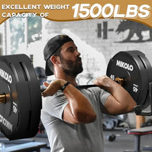 Load image into Gallery viewer, Mikolo 7ft Olympic Barbell, Barbell for Weightlifting and Powerlifting 45lb, - Black&amp;Gold
