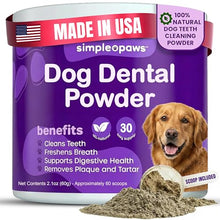 Load image into Gallery viewer, Dog Dental Powder for Teeth Cleaning - Dental Powder for Dogs Teeth – Prevent Dog Bad Breath with Probiotics for Fresh Breath &amp; Oral Health – Chicken Flavored, 60 Scoop Supply
