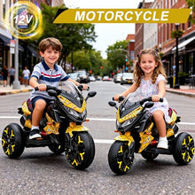 Load image into Gallery viewer, 12V Electric Kids Motorcycle for 3-8 Year Old Boys Girls, 3-Wheel Ride-On Toy
