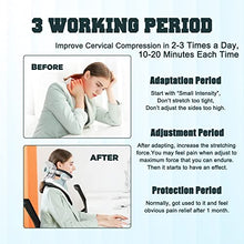 Load image into Gallery viewer, ALLILUYAA Cervical Neck Traction Device,Electric Air Pump Neck Stretcher Cervical Traction Device,with 3 Power Traction and 8 Airbag Support,Neck Brace which Decompresses the Neck and Relieves
