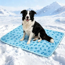 Load image into Gallery viewer, YAOGEG Upgraded Dog Cooling Mat for Dogs&amp; Cats,Ice Silk Self Cooling Mat for Dogs(Q-Max>0.5),Washable Breathable Non-Slip Summer Dog Bed Mats for Crate Car Sofa Indoor Outdoor,Light Blue 29.1×18.5in
