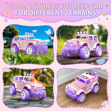 Load image into Gallery viewer, DEERC Pink Remote Control Car for Girls with Fog Mist &amp; Music, 1:16 RC Car with LED Lights
