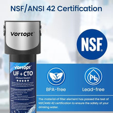 Load image into Gallery viewer, Vortopt 14000 Gallon Under Sink Water Filtration System, NSF Certified
