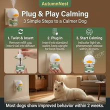 Load image into Gallery viewer, 8-in-1 Calming Diffuser for Dog – Pheromone-Based Dog Anxiety Relief, 2 Plug-Ins &amp; 6 Refills for 180-Day Stress Support – Helps Promote Calm Behavior, Safe &amp; Non-Toxic, Anxiety Relief for Dogs
