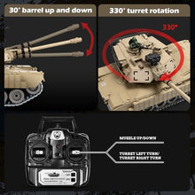 Load image into Gallery viewer, 1/18 Metal US M1A2 Remote Control Tank, RC Tank with Smoke, Sound &amp; LED Lights, 330° Turret Rotation
