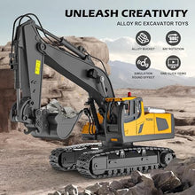 Load image into Gallery viewer, ADTHLIER Remote Control Excavator (11-Channel), Dump Truck, Bulldozer, Loader (9-Channel)4-Pack
