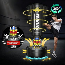 Load image into Gallery viewer, Standing Punching Bag for Adults, Feikuqi 205lbs Boxing Bag with Stand, Shock Absorber, Suction Cup Base, Punching Bag Stand for Adult, Standing Kickboxing Bag for Home Office Gym
