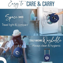 Load image into Gallery viewer, BCOZZY Travel Neck Pillow for Airplane – Patented Double Support for Head, Neck, and Chin. Best for Long Flights, Plane Sleeping, and Car Rides. Adjustable Size. Washable. Carry Bag. Large, Leopard
