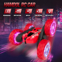Load image into Gallery viewer, Hamdol Remote Control Car for Kids Ages 6-12, 4WD RC Stunt Car with LED Lights
