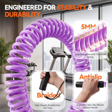 Load image into Gallery viewer, LunaHush Weighted Cordless Ropeless Battle Ropes for Home Gym, 3 Adjustable Resistance, Heavy Duty Strength Training Equipment for HIIT, Full Body Workout, Men &amp; Women, Purple
