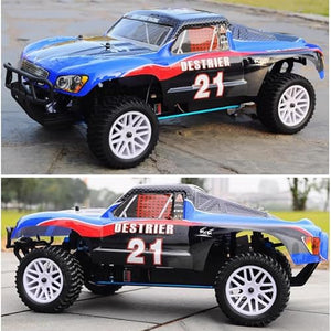Two-Speed RC Truck for Adult, 1/10 Scale Gas Powered Rally Truck, 80KM/H High-Speed Off-Road RC Car