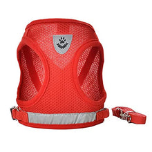 Load image into Gallery viewer, FEimaX Dog Harness and Leash Set for Walking, Soft Mesh Adjustable Easy Control Lightweight Cat Vest Harnesses with Reflective Strips, Escape Proof Small Dogs Cats Vests (Red, Medium)
