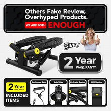 Load image into Gallery viewer, ZIWWVY- Mini Twist Stepper with Resistance Bands and Mat, Stepper Machine with 330LBS Weight Capacity, Stepper for Men and Women Full Body Workout, Adjustable Step Height, Smooth and Quiet
