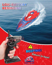 Load image into Gallery viewer, pider Hero RC Boat, 2.4GHz Remote Control Boat with LED Lights for Kids, Pool Toy

