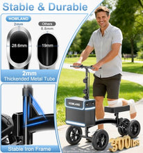 Load image into Gallery viewer, HOMLAND Knee Scooter Walker for Adults for Foot Injuries, 8'' Rubber Wheel
