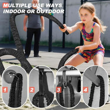 Load image into Gallery viewer, Brobantle Battle Rope 1 Inch Diameter,30FT Exercise Workout Ropes for Home Gym Heavy Weighted Training Rope for Working Out
