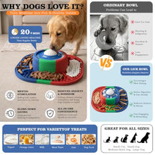 Load image into Gallery viewer, JOJDZD Dog Lick Bowl with Interactive Rolling Ball &amp; Slow Feeder, Colorful
