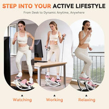 Load image into Gallery viewer, Rock Stepper - Steppers for Exercise at Home, Portable Stepper Side to Side with Digital Display &amp; Resistance Bands, 330 LBS Capacity Full Body Workout Low-Impact Knee-Friendly 3D Stair Stepper - Pink
