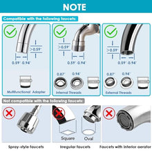 Load image into Gallery viewer, Vortopt 360° Rotating Faucet Water Filter for Sink, 400 Gallon Water Filter
