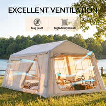 Load image into Gallery viewer, Inflatable Tent 8-10 Person|Blow Up Tent with Pump|Hot Tent with Stove Jack
