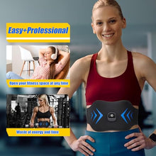Load image into Gallery viewer, WZREZ FDA Cleared ABS Stimulator Muscle Toner, Ab Machine, Fitness Workout Equipment for Women and Men (Black Blue)
