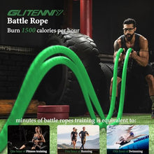Load image into Gallery viewer, Battle Ropes Green Workout Rope 1.5inch Battle Ropes for Home Gym 30ft Exercise Ropes for Working Out Heavy Ropes for Exercise Training Weighted Rope Weighted Workout Rope Battle Rope
