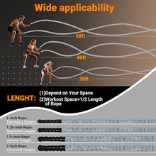 Load image into Gallery viewer, Brobantle Battle Rope 1.5 Inch Diameter,Gray 30FT Exercise Workout Ropes for Home Gym Heavy Weighted Training Rope for Working Out
