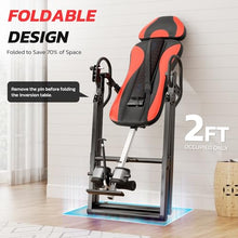 Load image into Gallery viewer, YOLEO Inversion Table Training Equipment Massage &amp; Heat Inversion Table ITM280 Back Pain Relief Equipment w/Remote Control, Reversible Ankle Holders, Heavy Duty up to 320lbs
