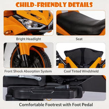 Load image into Gallery viewer, Children's Electric Motorcycle - 12V Electric Motorcycle, Manual Throttle, LED Wheel hub
