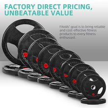 Load image into Gallery viewer, Fitvids Cast Iron 1" Standard Weight Plates Including 5FT Standard Barbell Bar &amp; Star Locks – 95 Pounds Set
