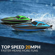 Load image into Gallery viewer, VOLANTEXRC RC Boat 20MPH Fast Remote Control Boat with Lights 2.4Ghz Toy Boat for Pools, Blue

