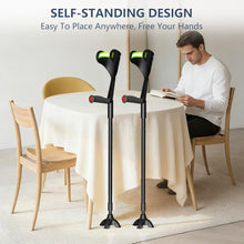 Load image into Gallery viewer, Forearm Crutches for Adults – Heavy-Duty Aluminum Arm Crutches, Adjustable Forearm Crutches with Ergonomic TPR Grip
