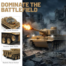 Load image into Gallery viewer, RC Tank that Shoots Water Bullets, 1:22 Tiger Remote Control Tank with Infrared Battle System
