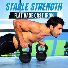 Load image into Gallery viewer, Yes4All 60 lbs Kettlebell Heavy Cast Iron Solid Smooth Handle Weights
