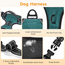 Load image into Gallery viewer, No Pull Dog Harness, No-Choke Soft Padded Reflective Dog Vest Harness with Front Clip &amp; Top Handle, 2 Quick-Release Buckles, Adjustable for Small Medium Large Dogs
